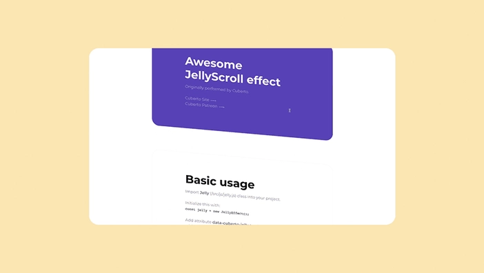 Jelly Scroll JS Animation